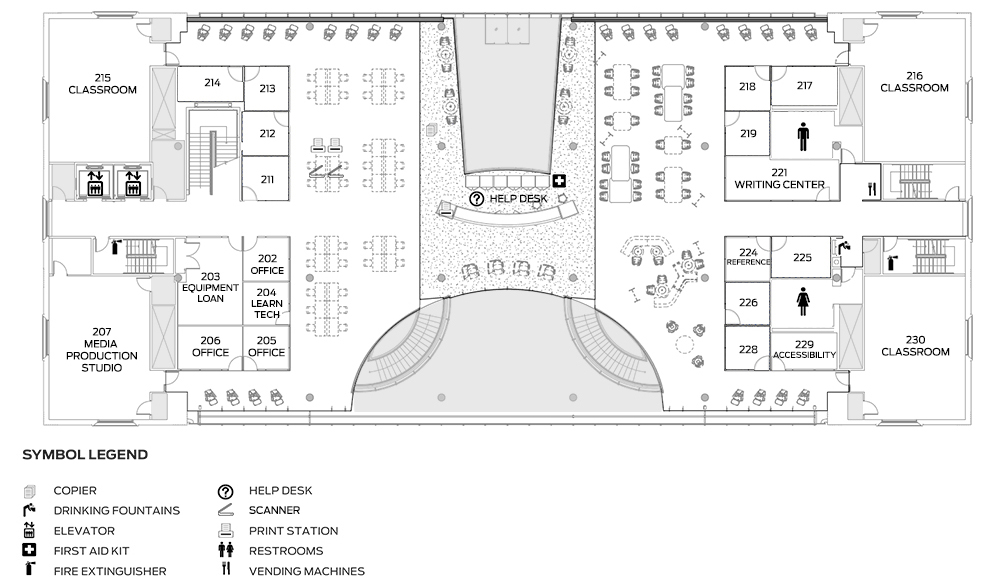 Information Commons 2nd floor map